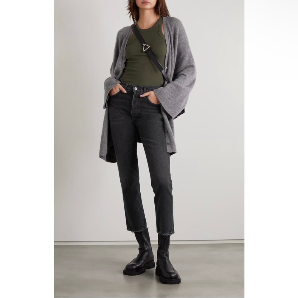 Citizens of Humanity Premium Vintage Black Jolene Distressed Denim Straight Leg